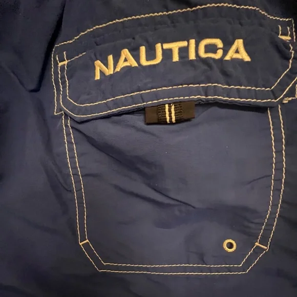 Nautica Blue Board Shorts Swimwear - Picture 4 of 5
